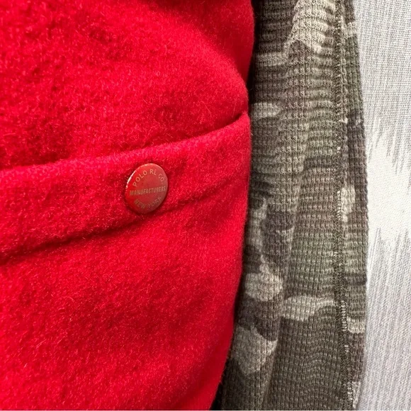Polo Ralph Lauren Fall ‘10 Red Reversible Sheep Wool Nylon Quilted Hunting Vest